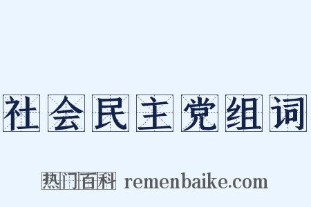 社会民主党组词是什么意思的图片